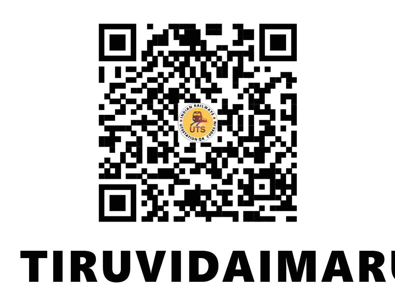 UTS QR Code for TIRUVIDAIMARUDUR - TDR - SR (TAMIL NADU)